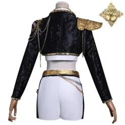 KPop Demon Hunters Rumi Sort Cosplay Kostume til Kvinder & Halloween Fester[ZHE] Without Wig 110cm