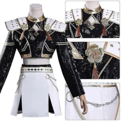 KPop Demon Hunters Zoey Black Cosplay Kostumesæt - Halloween Fest Fancy Dress til Kvinder Zoey Without Wig XS