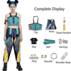 K-pop Zoey Cosplay Sæt Med Paryk Anime Uniform Halloween Karneval Party Kostume Til Kvinder-lingling} 2XL 2XL Full set