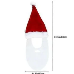 Kreativ Julemandshat Julehat med Skæg Festkostume Julemandstilbehør