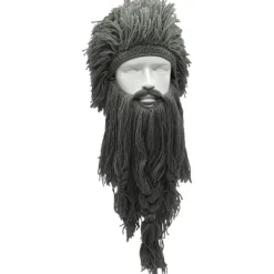 Kreativ original barbar strik skæg hat paryk hue sjov K