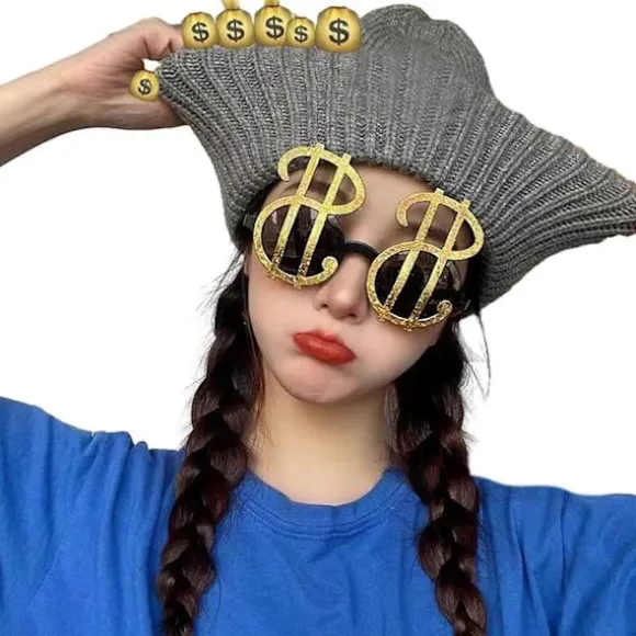Kreative festbriller udklædning rekvisitter sommerfest solbriller nyhedsbriller til voksne fødselsdag strandfest Dollar