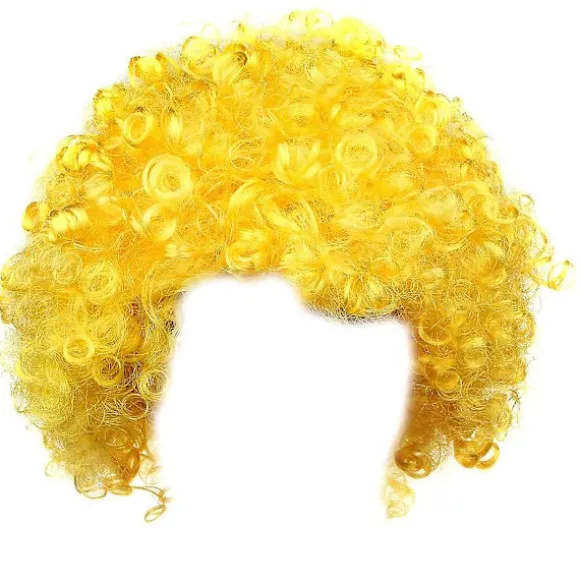Krøllet Afro Paryk Fancy Dress Funky Paryk Diskotek Klovn Til Mænd Og Kvinder Fodbold Crday Gave