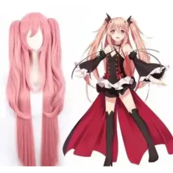 Krul Tepes Cosplay Kostume Anime Seraph of The End Owari No Seraph Krul Tepes Cosplay Paryk Heks Vampyr Kjole Halloween Tøj S S S Only Wig