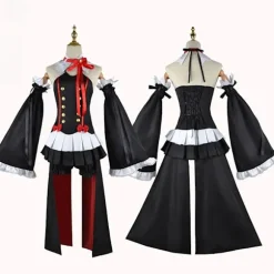 Krul Tepes Cosplay Kostume Anime Seraph of The End Owari No Seraph Krul Tepes Cosplay Paryk Heks Vampyr Kjole Halloween Tøj S S S Only Wig