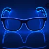 Kryc Neon El Wire Led Light Up Led Briller Clear Led Standard Kontrolboks Sjove Fantastiske Cool Briller Til Jul Halloween Wild