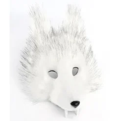 Kunstig Pels Rævehale Kat Varulv Cosplay Kostume Sæt Plys Maske Fluffy Potehandsker Halloween Jul Fox mask, average size