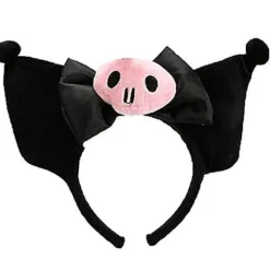 Kuromi Hårnål Ører Hovedbøjle, Plys Hovedbøjle Anime Cosplay Hovedbeklædning Tilbehør til Piger Sort QD