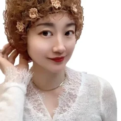 Kvinde Blonder Hovedbeklædning Stilfuld Elegant 5 Blomster Åndbar Letvægts Kvinde Blonder Hovedbeklædning Hat til Fest Daglig Lys Kaffe Hat 5 Blomster | Fyndiq