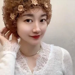 Kvinde Blonder Hovedbeklædning Stilfuld Elegant 5 Blomster Åndbar Letvægts Kvinde Blonder Hovedbeklædning Hat til Fest Daglig Lys Kaffe Hat 5 Blomster | Fyndiq