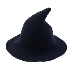 Kvinde Heks Hat Til Halloween Uld Hatte Bred Skygge Spire Strikket Hue Fest Og Daglig（M，Stil 3）