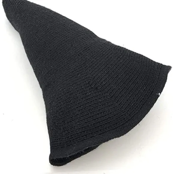 Kvinde Heks Hat Troldmand (Sort 56-58cm), Uld Hat Voksen Tøj Fest Rekvist Halloween Camouflage Rollespil Hat