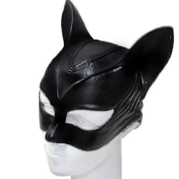Kvinde Kat Selina Kyle Maske Bruce Wayne Kostume Latex Fancy Voksen Halloween_y