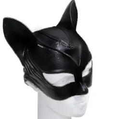 Kvinde Kat Selina Kyle Maske Bruce Wayne Kostume Latex Fancy Voksen Halloween_y