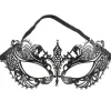 Kvinde Sexy Cut Metal Venetiansk Maske med Krystal Rhinestone Dekoration til Halloween/Kostumebal/Fest (Sort)