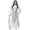 Kvinder Cosplay Halloween Kostume Spøgelse Zombie Brudekjole Hvid M M