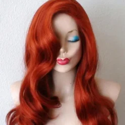Kvinder Cosplay Jessica Rabbit Lang Bølget Krøllet Paryk