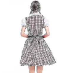 Kvinder Traditionel Oktoberfest-kjole tysk øl Wench Dirndl-kjole med forklæde Kostume Festkjole Xs-6xl Plus Size 4XL