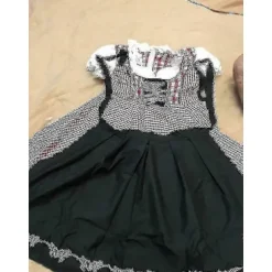 Kvinder Traditionel Oktoberfest Kostume Tysk Ølpige Dirndl Kjole med Forklæde Kostumefest Kjole Xs-6xl Plus Størrelse-Perfekt L