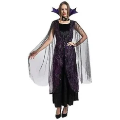 Kvinder Vampyr Dronning Kostume Gotisk Halloween Kjole Middelalderlig Viktoriansk Flagermus Cosplay Karneval Påske Purim Fancy Kjole (S)