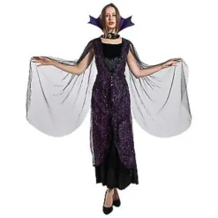 Kvinder Vampyr Dronning Kostume Gotisk Halloween Kjole Middelalderlig Viktoriansk Flagermus Cosplay Karneval Påske Purim Fancy Kjole (S)