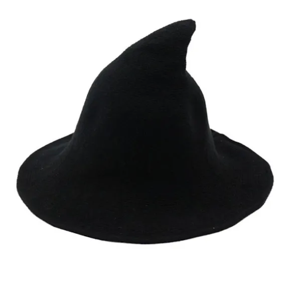 Kvindernes Halloween Heksehat Uld Hat Bred Skygge Spire Strikket Stil 4