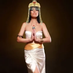 Kvindes Egyptisk Slangehovedbånd Krone Perlehovedbånd Kostume Tilbehør Hovedbeklædning Gold