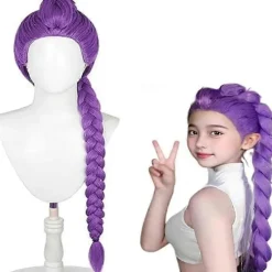 KZQ-Demon K-pop Hunter Kostume Rumi Paryk Mira Zoe Realistisk Anime Cosplay Paryk til Cosplay Konvent Lilla Rumi Rumi【Paryk】 Rumi【Paryk】 Rumi【Wig】 child | Fyndiq