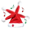 KZQ-Syngende og dansende julemandshat, nyhedshat, musikalsk bevægende sjov gave, JUL, 100% ny