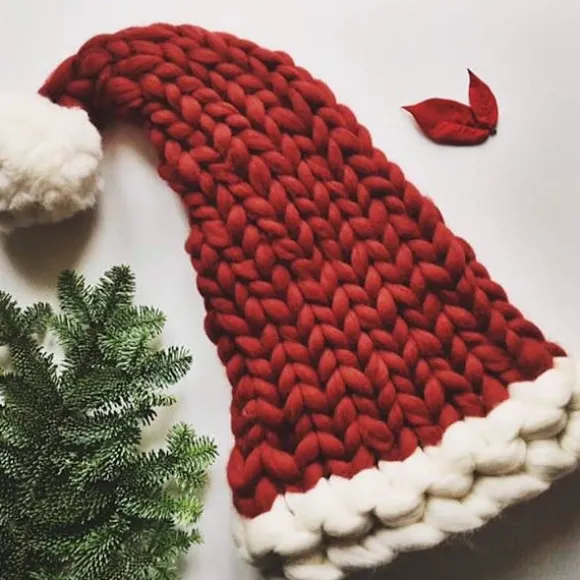 L Voksen Julehat Dame Vinter Strikhue Mode Hat