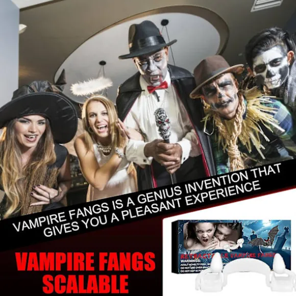 Ladetænder Indtrækkelige Horror Simulerede Genanvendelige Fødevarekvalitet Cosplay Rekvisitter Abs Halloweenfest Falske Tandproteser Hugtænder Festti B | Fyndiq