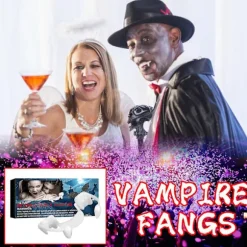 Ladetænder Indtrækkelige Horror Simulerede Genanvendelige Fødevarekvalitet Cosplay Rekvisitter Abs Halloweenfest Falske Tandproteser Hugtænder Festti B | Fyndiq