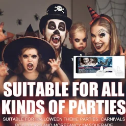 Ladetænder Indtrækkelige Horror Simulerede Genanvendelige Fødevarekvalitet Cosplay Rekvisitter Abs Halloweenfest Falske Tandproteser Hugtænder Festti B | Fyndiq