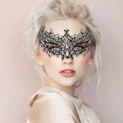 Lady Of Luck Kvinders Maskeradebold Blondermaske Sexy Venetian Maskerade Karneval