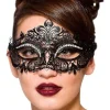 Lady Of Luck Maskerade Masker, Venetianske Masker, Metal Maskerade Maske til Kvinder Laserskåret Festmaske (sort Maskerade Maske kompatibel Kvinder) | Fyndiq