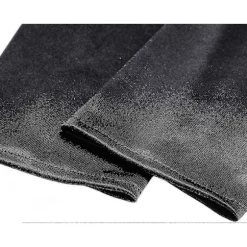 Lang Opera Party 20'er Satinhandsker Strækbar Voksenstørrelse Albuelængde Bølgeplisseret 52 cm sort Wave pleated 20.5in black