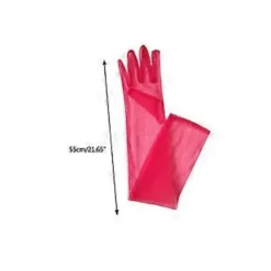 Lange elegante tylhandsker 55 cm ultratynde handsker kjolehandsker bryllups albuehandsker til teselskaber Halloween kostume Champagne Champagne