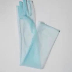 Lange elegante tylhandsker 55 cm ultratynde handsker kjolehandsker bryllups albuehandsker til teselskaber Halloween kostume Champagne Champagne