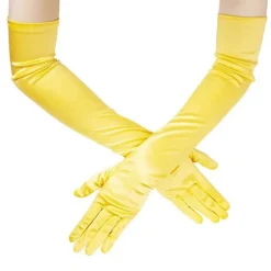 Lange satinhandsker til kvinder, bryllupshandsker, scenehandsker, dansehandsker, satinhandsker, bankethandsker, gallahandsker, kongeblå Royal Blue