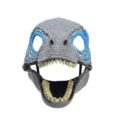 Latex Dinosaurmaske med Øjnefangende Åbning og Bevægelig Kæbe