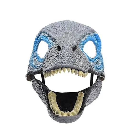Latex Dinosaurmaske med Øjnefangende Åbning og Bevægelig Kæbe