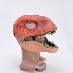 Latex Dinosaurmaske med Øjnefangende Åbning og Bevægelig Kæbe