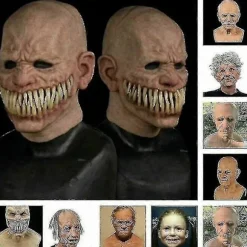 Latex Gammel Mands Mask Mandlig Udklædning Cosplay Kostume Halloween Realistiske Festrekvisitter Newway 5 5