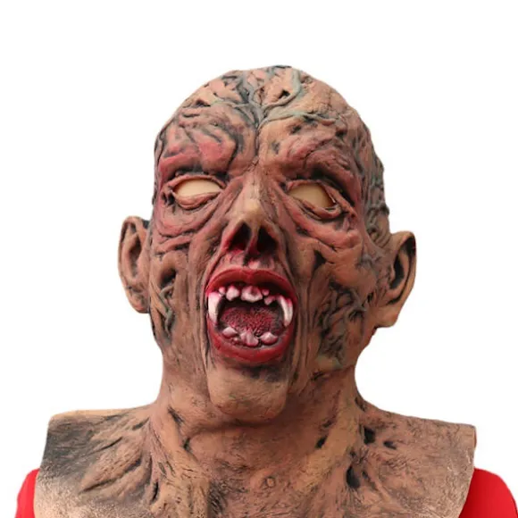 Latex Gummi Zombie Horror Maske til Udklædningsfest Halloween