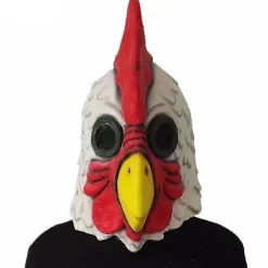 Latex Hanekostume til Voksne - Kylling Hanekostume Maske til Halloween