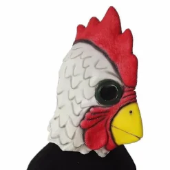 Latex Hanekostume til Voksne - Kylling Hanekostume Maske til Halloween