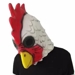 Latex Hanekostume til Voksne - Kylling Hanekostume Maske til Halloween