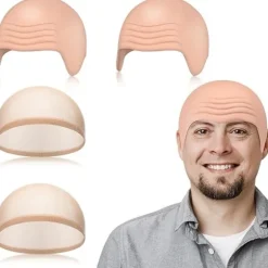 Latex Skaldepande 4 Stykker Lysebrun til Kostume og Teater