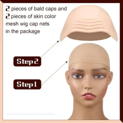 Latex Skaldepande 4 Stykker Lysebrun til Kostume og Teater