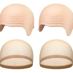 Latex Skaldepande 4 Stykker Lysebrun til Kostume og Teater